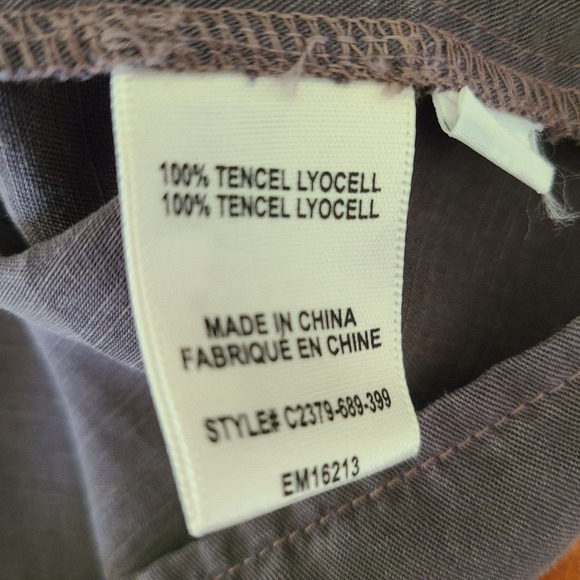 Cloth‎ & Stone Anthropologie Choker Top Medium Goth Faux Wrap Gray Grunge Rock - Picture 8 of 9